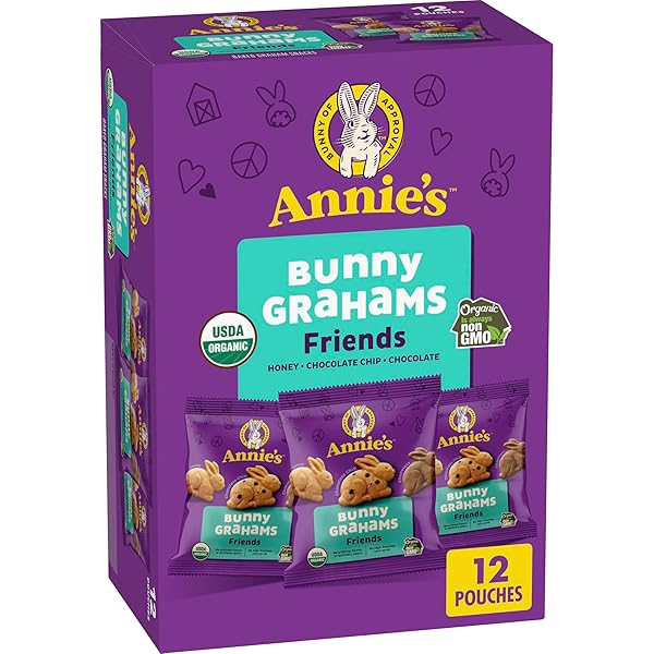 ANNIE’S ORGANIC FRIENDS BUNNY GRAHAMS, CHOCOLATE CHIP, CHOCOLATE,...