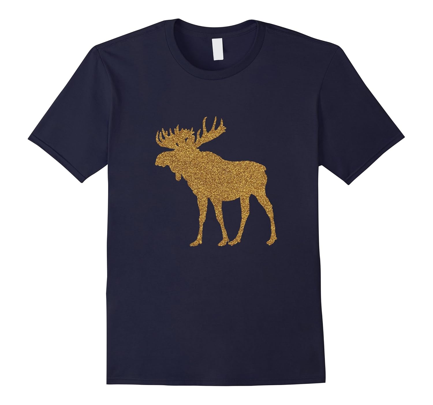 Lovely Christmas and Holiday Gold Glitter Moose T Shirts-ANZ