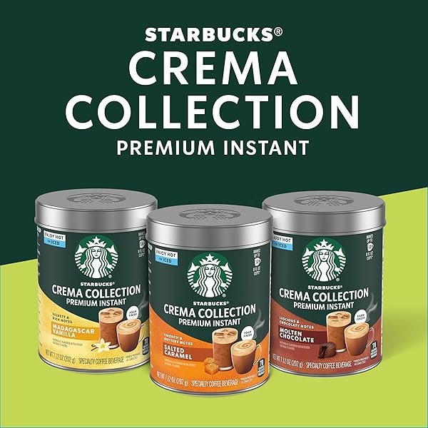 STARBUCKS CREMA COLLECTION PREMIUM INSTANT SALTED CARAMEL FLAVORED INSTANT COFFEE, 100% ARABICA BEANS, 1 TIN (7.12 OZ) 7.12 OZ