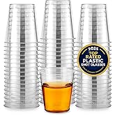 Stock Your Home 250 Mini Plastic Shot Glasses (1.5oz) Clear Disposable Cups for Jello Shots, Wine Tasting, Liquor, Whiskey, Pudding, Sample Cup for Halloween and Elegant Parties