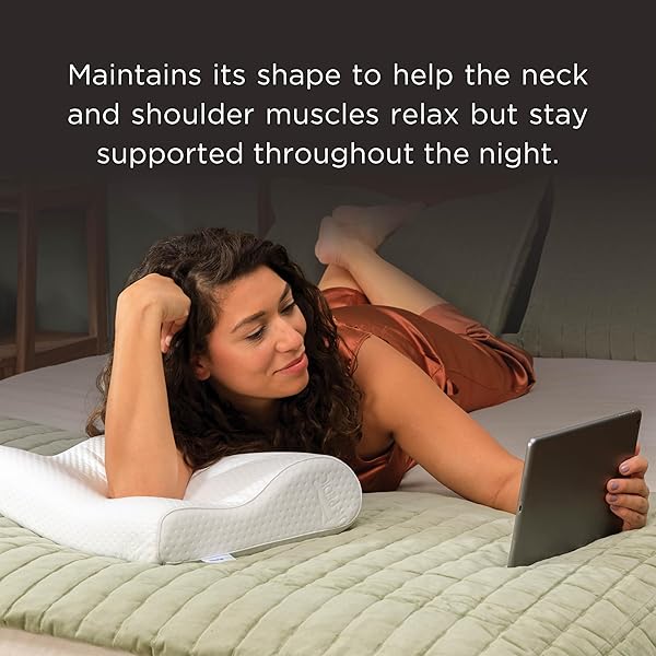 TEMPUR-PEDIC TEMPUR NECK PILLOW, SMALL PROFILE, WHITE