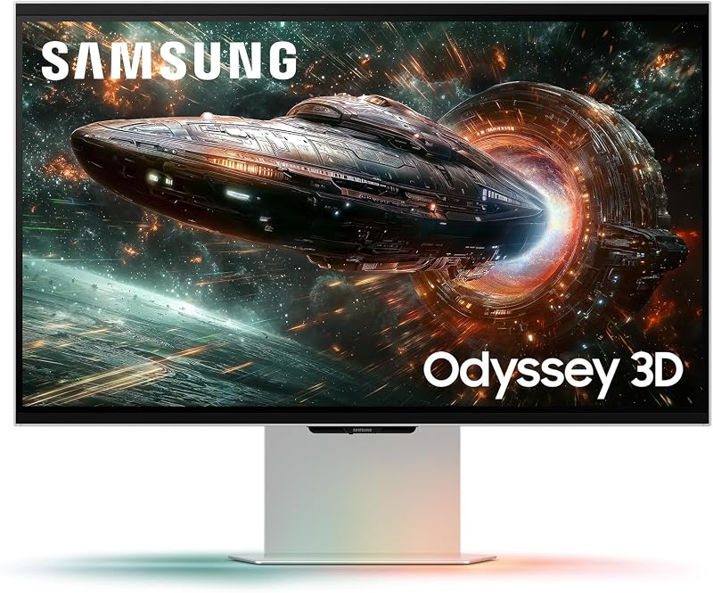 Odyssey 3D Gaming Monitor G90FX 27 Zoll, Brillenloses 3D-Erlebnis, IPS-Panel, AI 3D, 4K-Auflösung, 3.840 x 2.160 Pixel, FreeSync Premium Pro, G-Sync-kompatibel, 1 ms, 165 Hz, LS27FG904XUXEN
