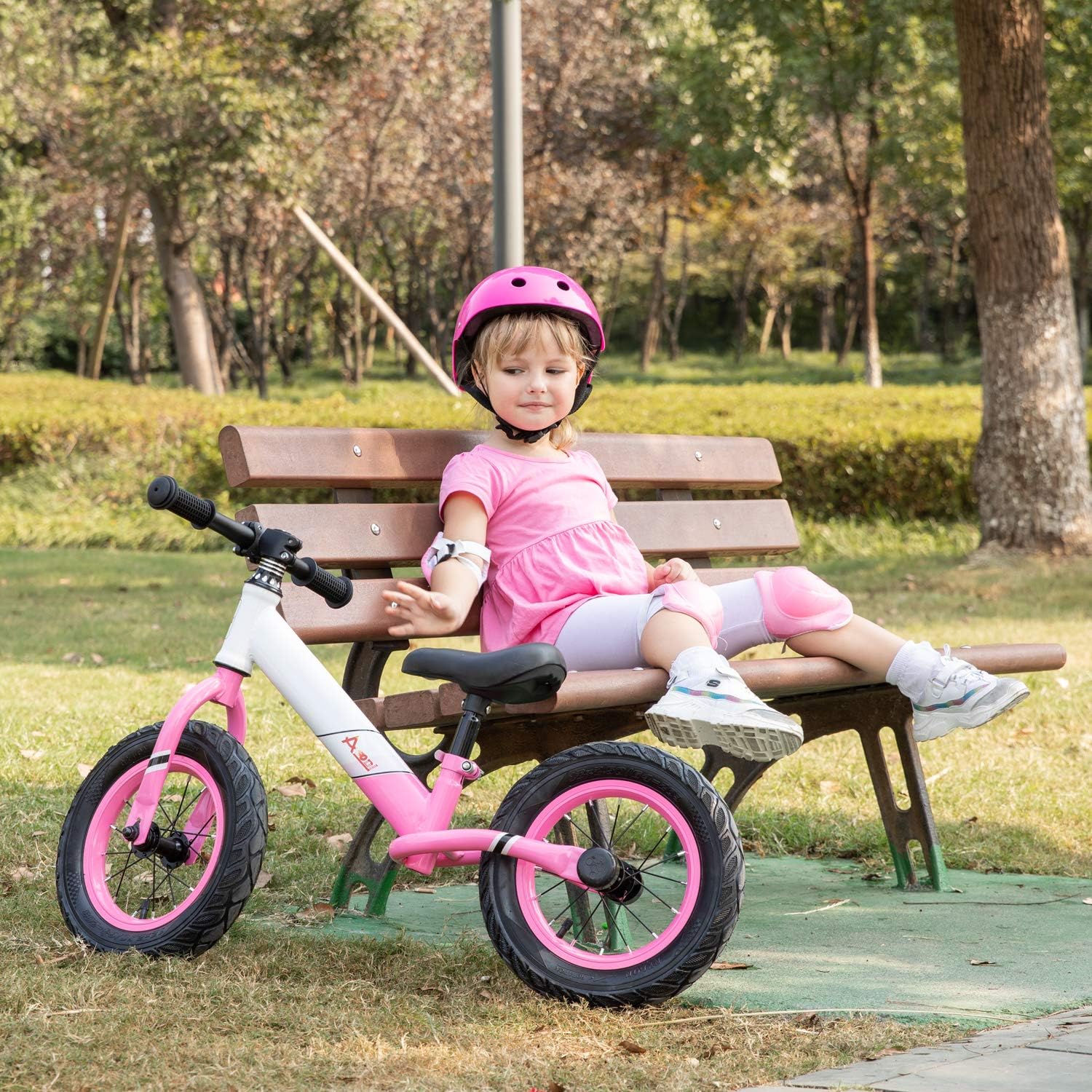 AODI Kids Balance Bike, No Pedal Toddler Bike with Adjustable Seat Bike, Toddler Walking Bicycle for Ages 18 Months to 5 Years 12 Inch Inflatable Wheels: Sports & Outdoors