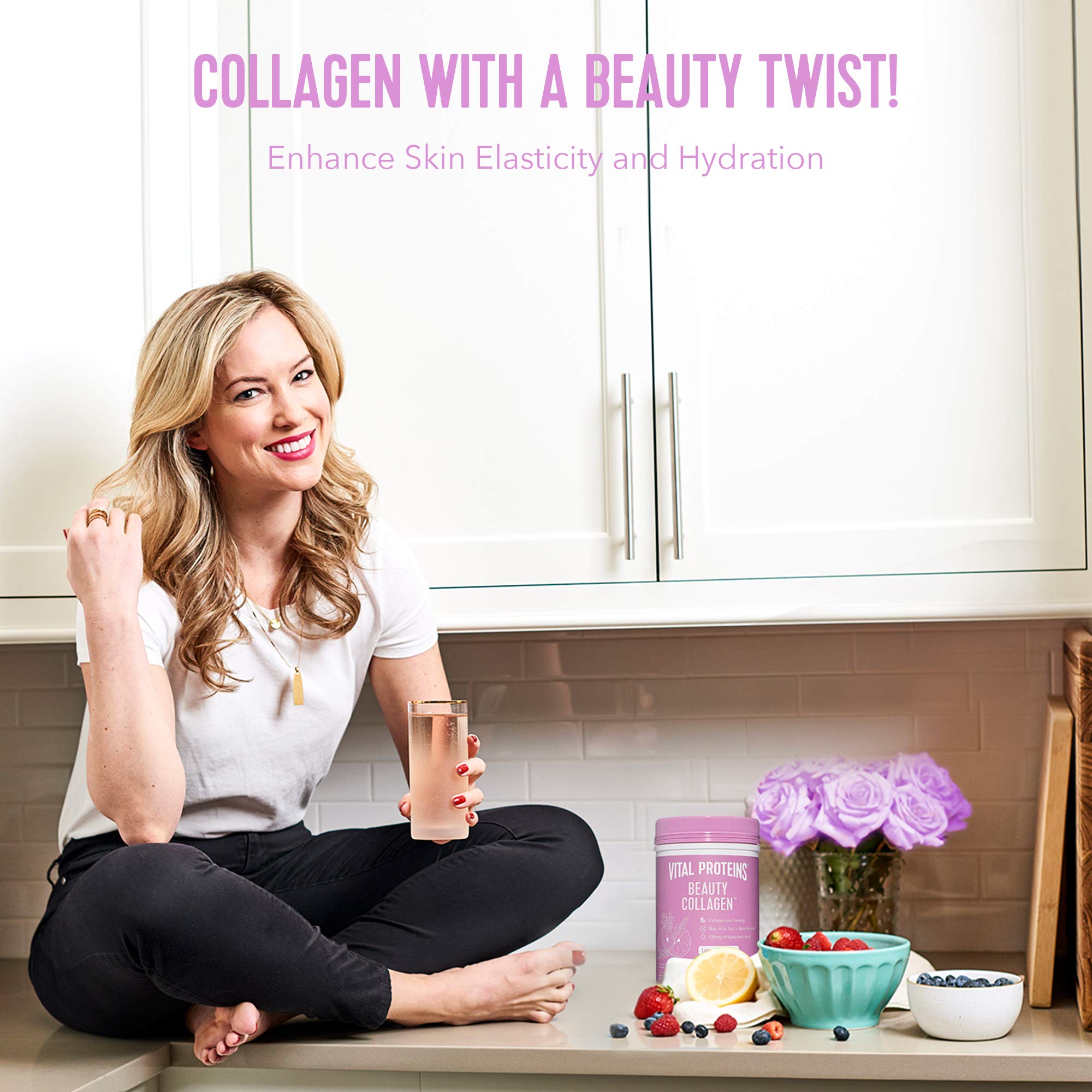 Vital Proteins Beauty Collagen (Lavender Lemon, Canister),10.8 Ounce