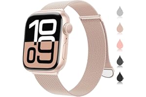 MRAIN-H Compatible with Apple Watch Band 46mm 38mm 40mm 41mm 42mm 44mm 45mm 49mm Women Men, Adjustable Stainless Steel Strap 