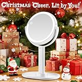 MOMOKUBA 20x Magnifying Mirror with Light, 360° Rotation, Rechargeable view 5