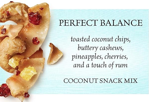 SAHALE SNACKS PINEAPPLE RUM CASHEW COCONUT SNACK MIX, 4.5 OUNCES