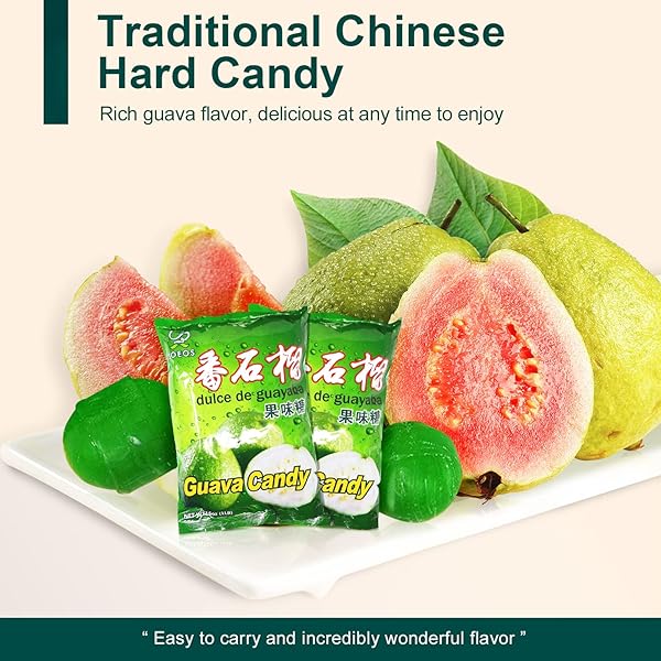 SOEOS GUAVA CANDY, CLASSIC SERIES CHINESE GUAVA HARD CANDY, HOLIDAY CANDY 16 OZ (PACK OF 1)