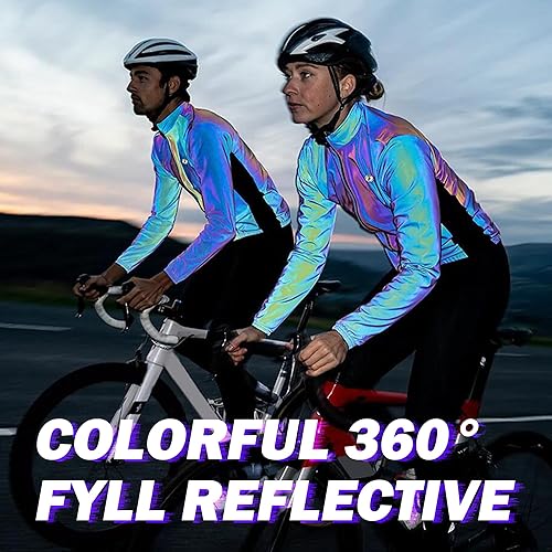 Darevie Men's Cycling Jacket Waterproof Thermal Windbreaker High