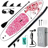 FEATH-R-LITE Inflatable Stand Up Paddle Board with Beginner SUP Accessories | 10&rsquo;6&rsquo;&rsquo;/11' Ultra-Light SUP,Anti-Slip EVA Deck,Versatile Yoga Inflatable Paddle Boards for Adults &amp; Youth of All Skill Levels