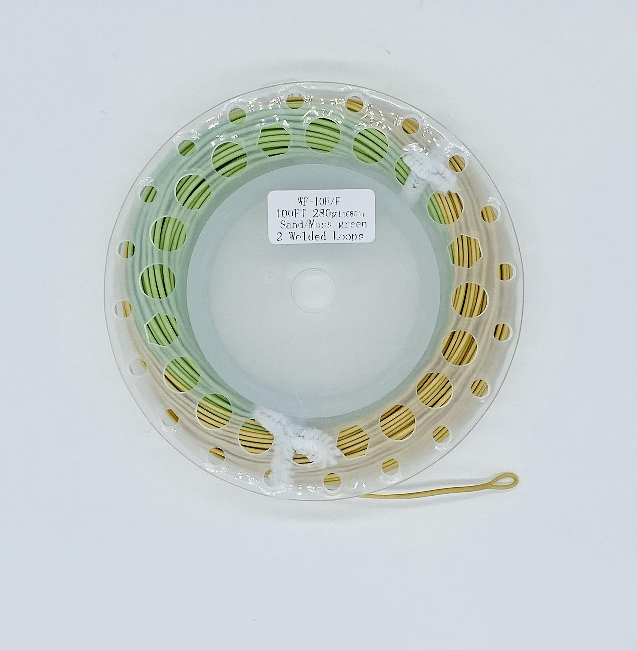 BestCity Fly Fishing Tarpon Line WF10 100FT 2 Welded Loopd Sand/Moss Green