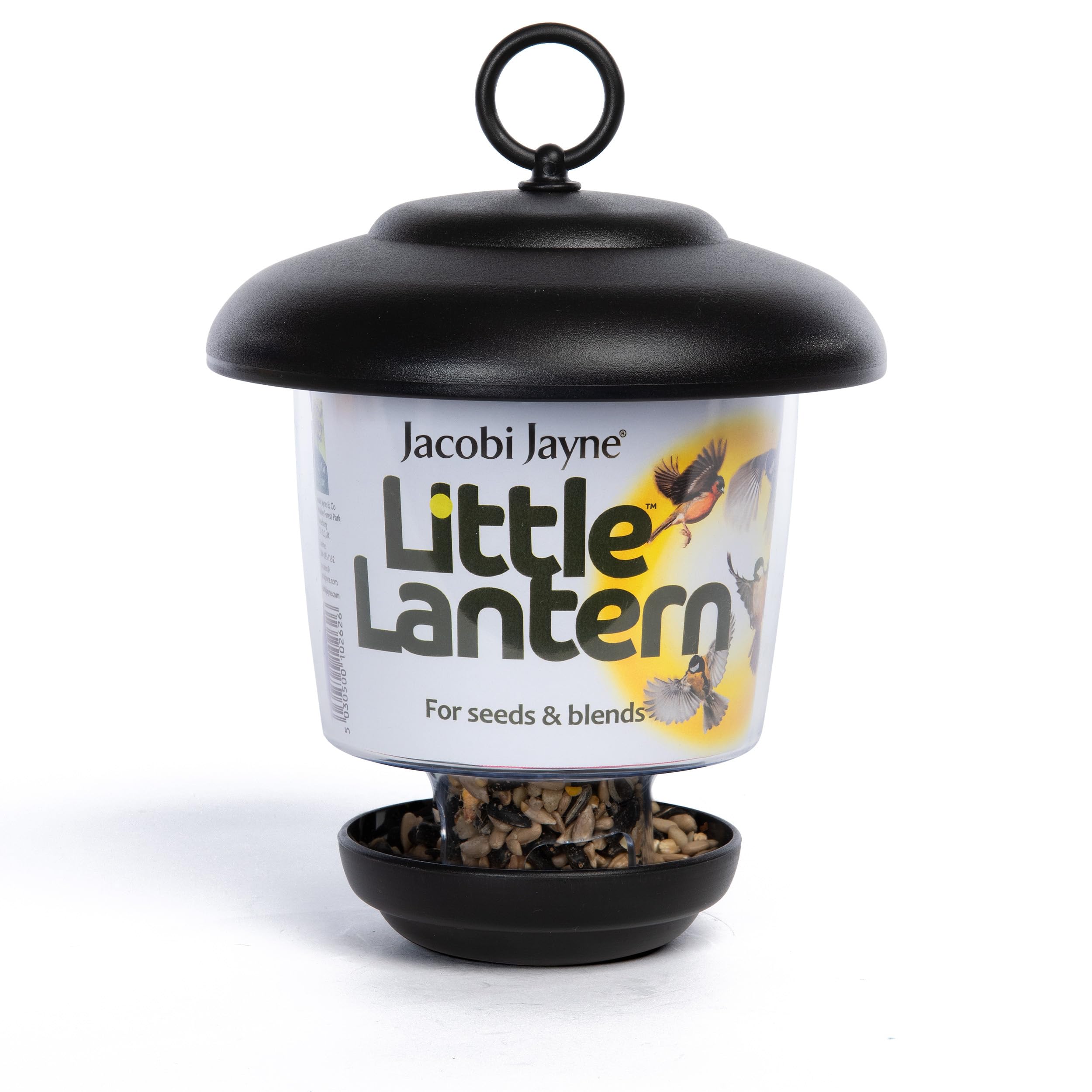 Hanging Lantern for the Garden - Jacobi Jayne Little Lantern Outdoor Hanging Bird Feeder - Small Seed And Mealworm Bird Feeder For Garden And Wild Birds