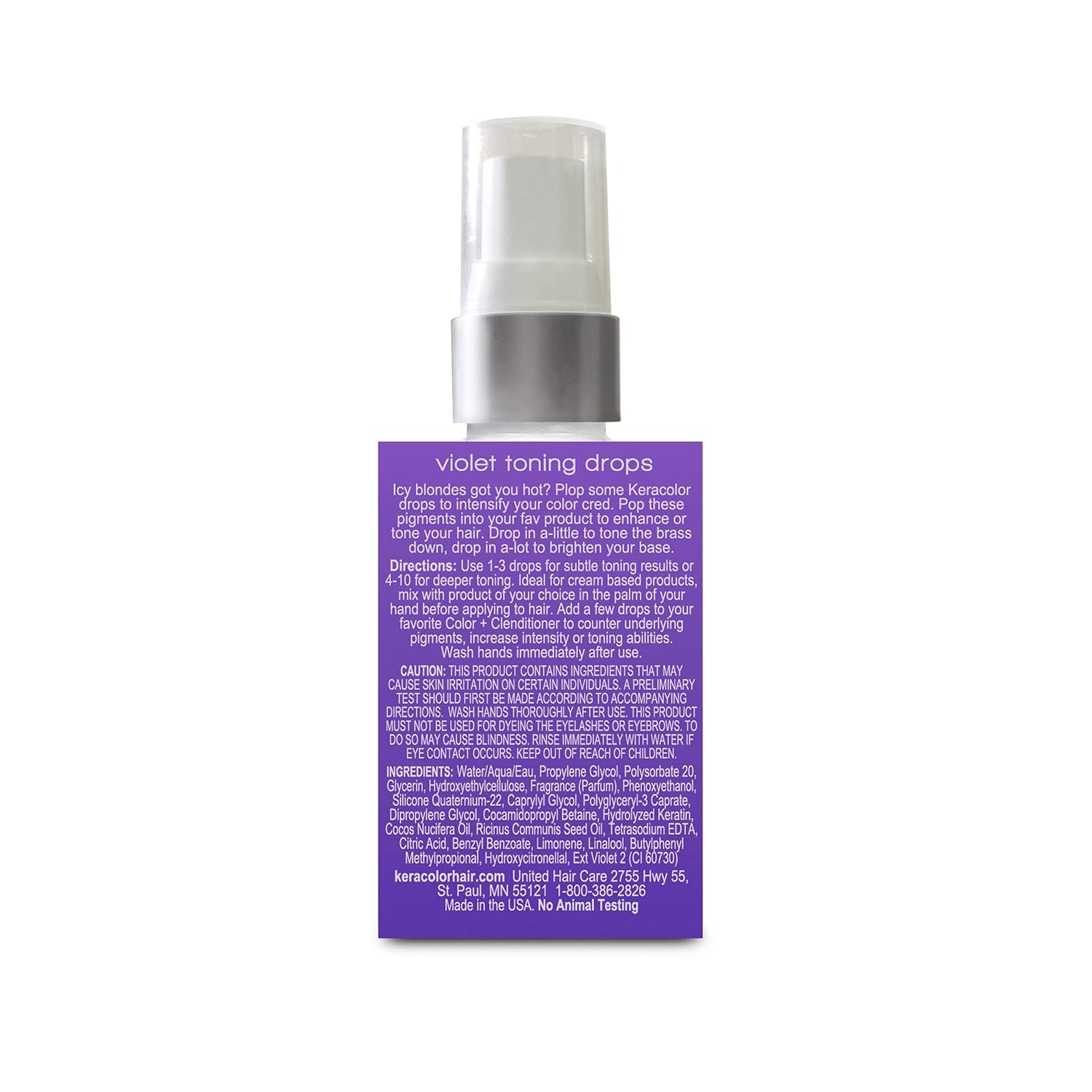 Amazon Com Keracolor Purple Toning Drops Concentrate To Create