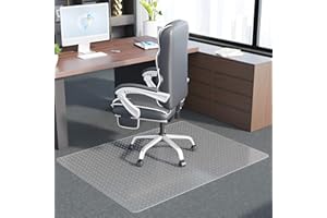 100pointONE Office Chair Mat for Carpet, Clear Computer Chair Mat for Low Pile Carpet, Sturdy Carpet Protector Mat for Office Chair 60"x46"