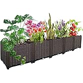 NACREEN Raised Garden Bed Planters for Outdoor Plants Garden Boxes Outdoor Raised Tall Planter Box Plant Pots Perfect for Gar