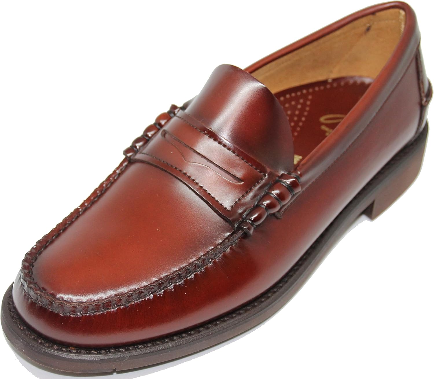 3482. Zapato Mocasín Cosido a Mano EN Inca Mallorca; Piel