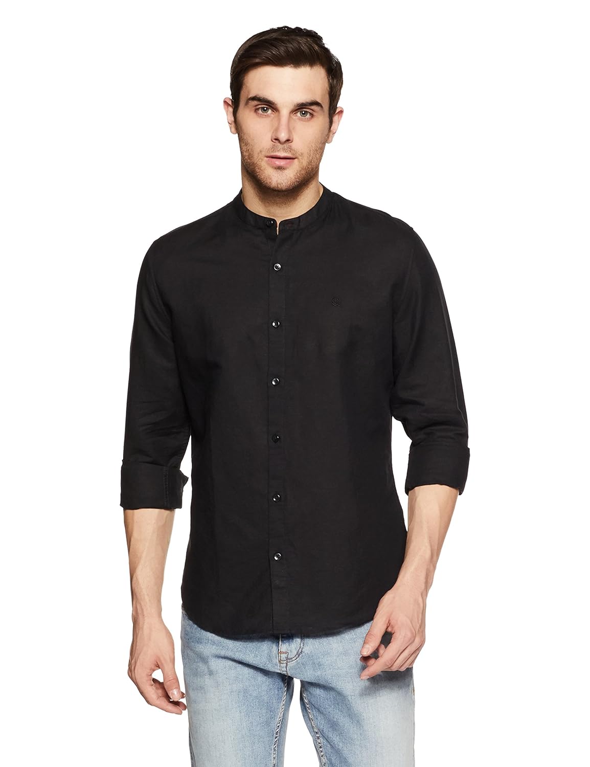 united colors of benetton men's solid slim fit casual shirt