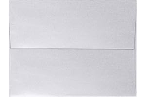 LUXPaper A7 Invitation Envelopes | Peel & Press | 5 1/4" x 7 1/4" | Silver Metallic | 80lb. Text | 50 Qty