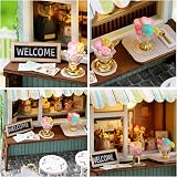 CUTEROOM DIY Miniature House Kit with Furniture and LED Dessart Time view 6