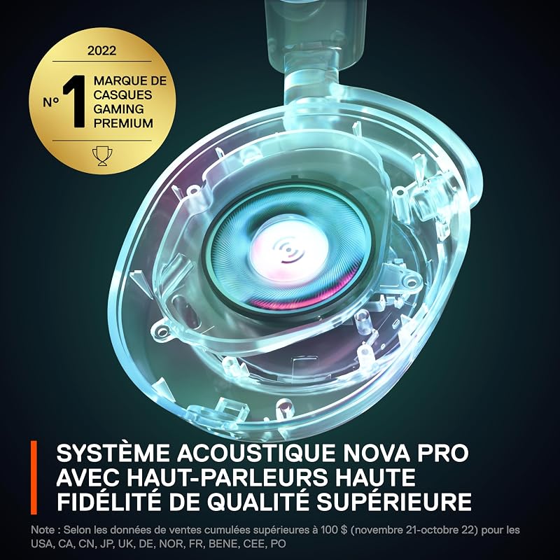Arctis Nova Pro Xbox- Casque gaming multi-système - Son Hi-Res - Son spatial 360° - GameDAC Gen 2 - Micro ClearCast Gen 2 - Xbox, PC, PS5, PS4, Switch