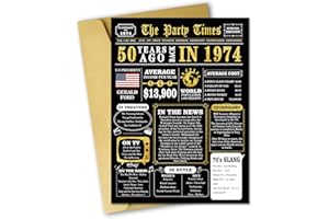 GlightG Jumbo 50th Birthday Gifts for Women Men, Happy 50th Birthday Card for Husband Wife, Funny 50 Years Old Birthday Card Gifts for Mom Dad, Unique 50th Birthday Decorations for Him Her