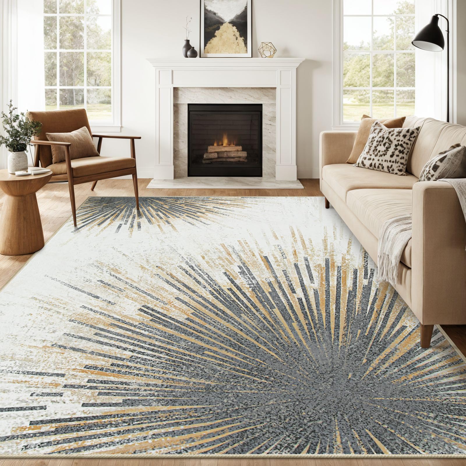 Lahome Modern 9 x 12 Area Rugs for Living Room, Ultra-Thin Washable ...