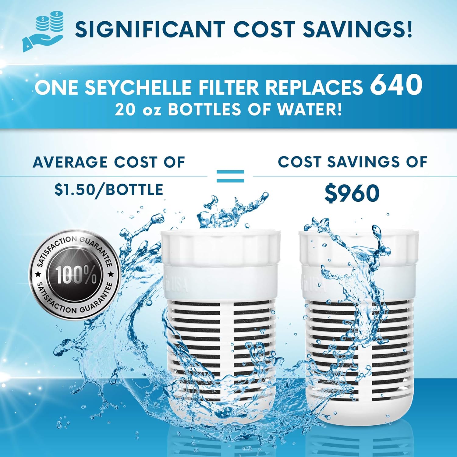 Seychelle pH2O Alkaline Water Filter Pitcher Replacement - 2 Pack: Kitchen & Dining