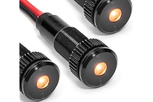 3 Pack of Plug-N-Play Instrument Cluster LED Indicator Light Dash Bulbs. Aluminum Pilot Lights. Color Acrylic Lens. Flush Pan