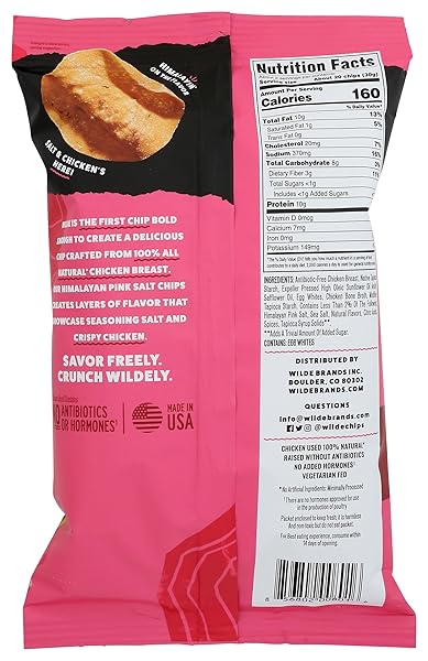 WILDE BRANDS HIMALAYAN PINK SALT CHICKEN CHIPS, 2.25 OZ