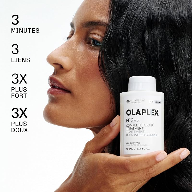 N°.3PLUS Complete Repair Treatment: Pre-Shampoo Treatment | Repairs Damage & Reduces Future Breakage | For Coily, Curly, Straight, and Wavy, 100 mL / 3.3 Fl Oz