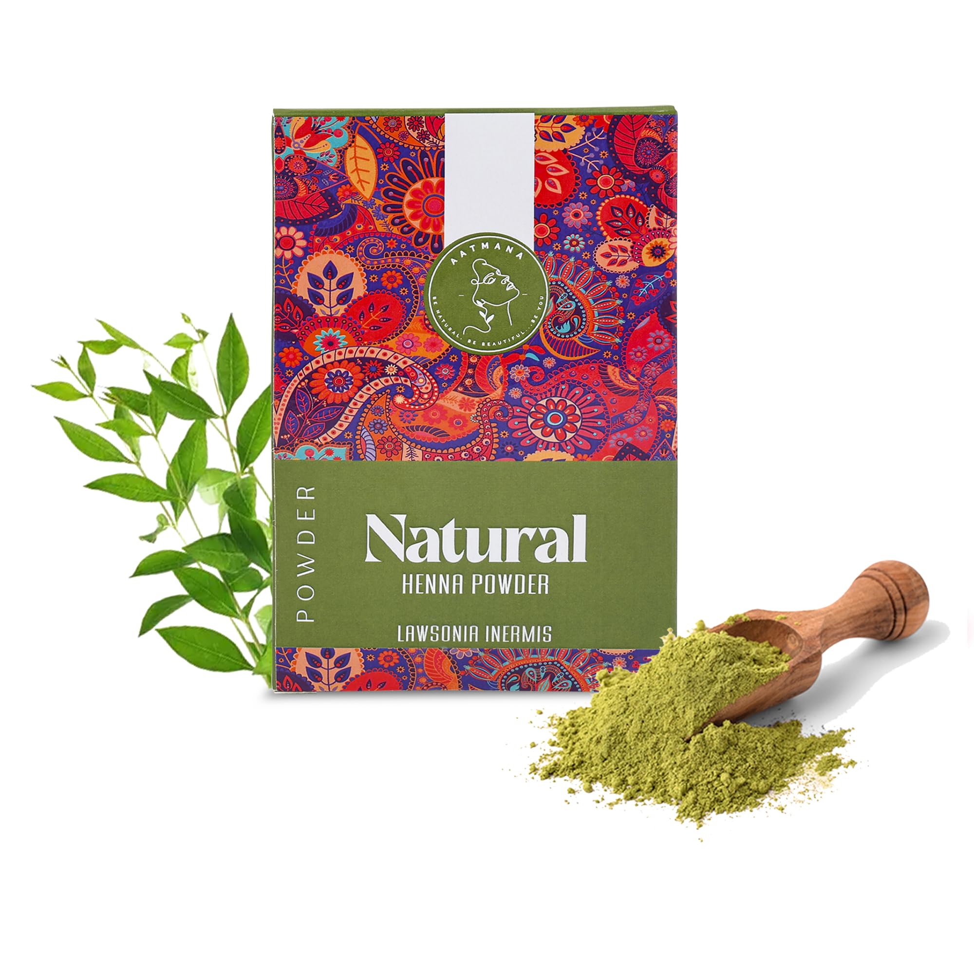 AATMANA Silky & Natural Soft Hair | Promote Hair Growth | Increases Hair Thickness | Ayurvedic Hair Products - 100g (Henna)