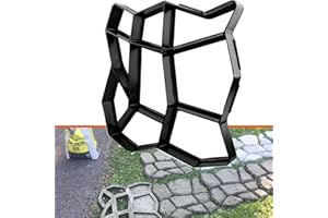 13.7"x13.7"x1.6" Walk Maker Reusable Concrete Path Maker Molds Stepping Stone Paver Yard Patio Lawn Garden DIY Walkway Paveme