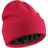 Fleece Lined Wool Beanie for Men Women, Knit Winter Hats Warm Cuffed Stocking Skull Cap Fashion Slouchy Beanies