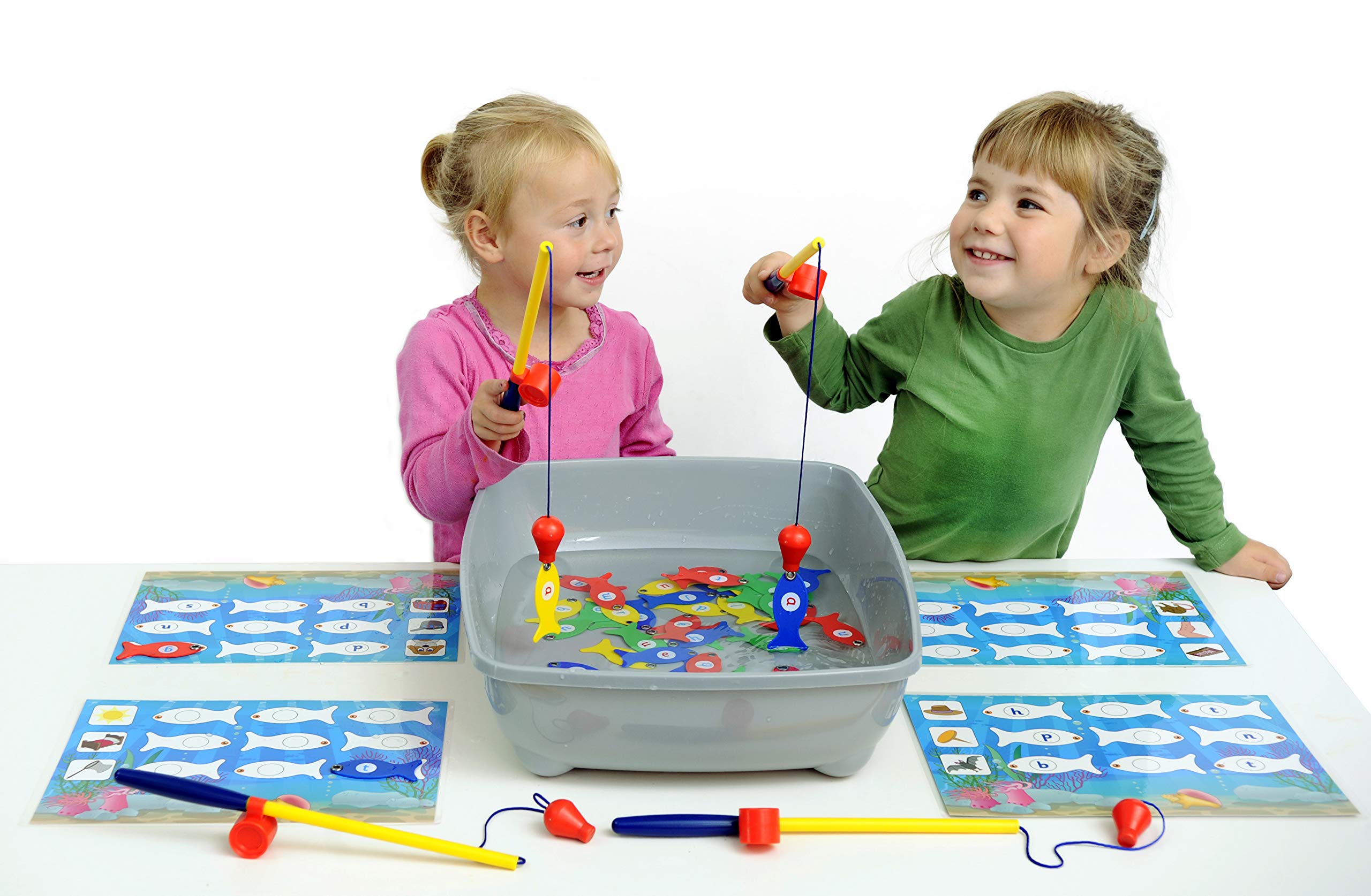 Educational Advantage Magnetic CVC Fishing Game - Phonics Learning Resource - Letter Recognition and Word Building Game - Age 3+