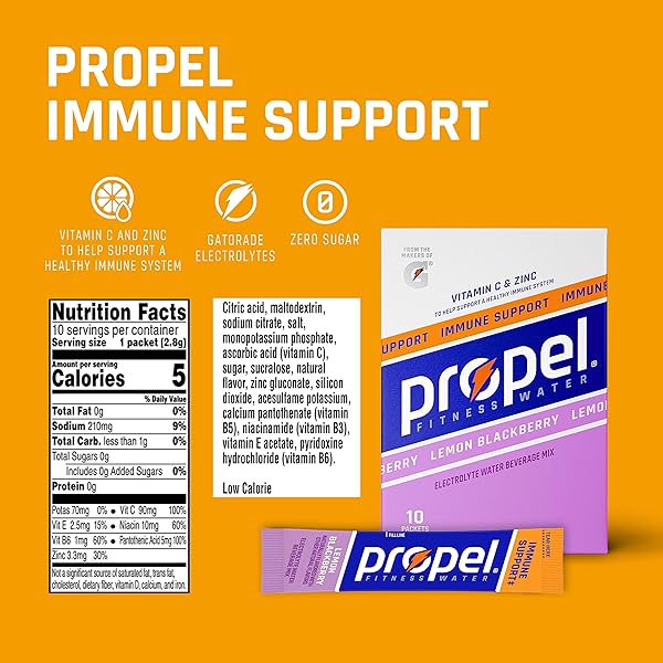PROPEL IMMUNE SUPPORT POWDER LEMON BLACKBERRY
