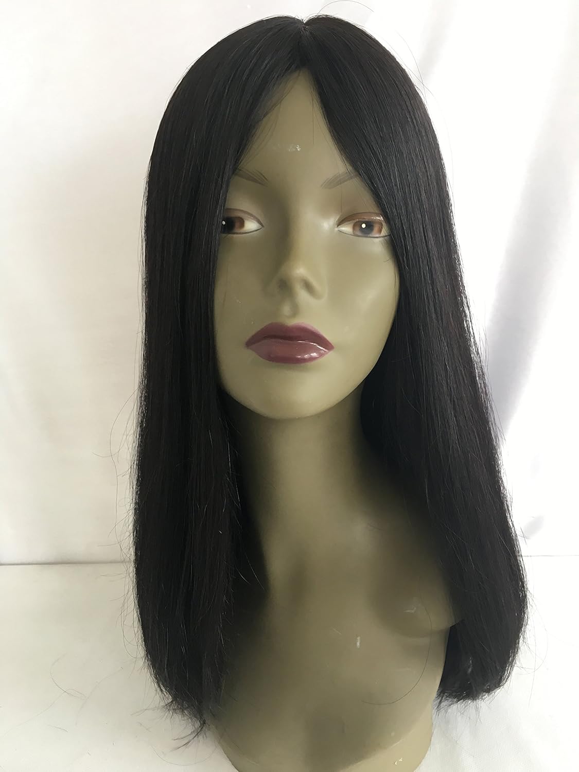 Amazon Com Crystal Factory 22 Black Color Jewish Sheitel Wig