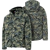 8 Fans Men’s Hunting Camo Jacket – 100% Polyester Fleece,Breathable Lightweight Coat with Detachable Hood & Pockets