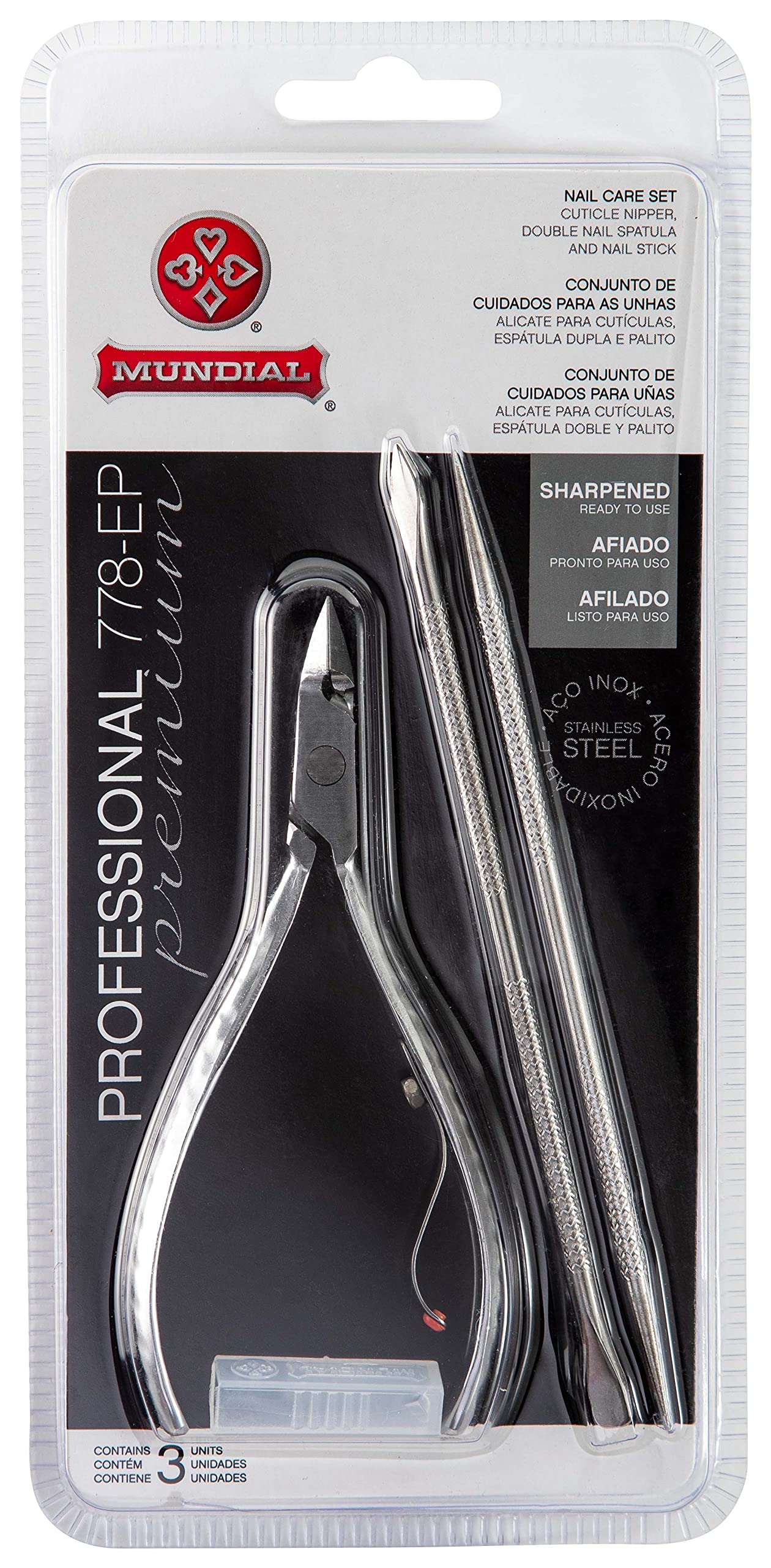 Mundial | Kit Cuticle Pliers + Trim + World Punch 778
