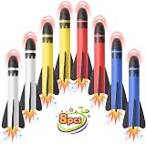 Anginne Rocket Toy Refills 8 Pack Foam Outdoor Garden Toys for Kids Age 3-12 view 1