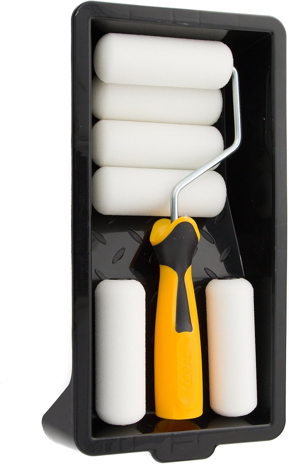 Coral 43401 Easy Coater Paint Mini Roller Kit with High Density Foam Covers for Gloss 8 Piece Pack Set, Yellow,orange - Image 4