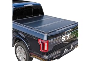 WHALEMOTOR Hard Folding Truck Bed Tonneau Cover Compatiable with Dodge Ram 1500 Classic&New(2009-2025) 5.7 FT Short Box w/o Rambox, Tri Fold Style