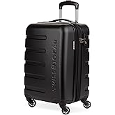 SwissGear 7366 Hardside Expandable Luggage with Spinner Wheels, Black, Carry-On 19-Inch