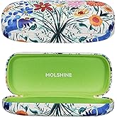 molshine Hard Shell Sunglasses Case, Classic Large Glasses Case for Women Men, Sunglass Eyeglasses