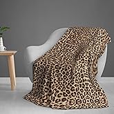 AMORVITA Cheetah Print Blanket Throw for Couch Bed Sofa Living Room, Leopard Print Blanket Flannel Fleece Soft Cozy Lightweight Breathable Durable Home Decor, Gifts for Women Girls 50 x 60 Inches