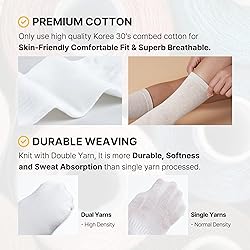 Kikiya Women’s Crew Socks - 6 Pairs Comfort Fit