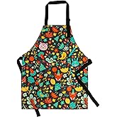 Jennice House Kids Aprons, Cotton Children Aprons with Adjustable Neck Strap Child Chef Aprons