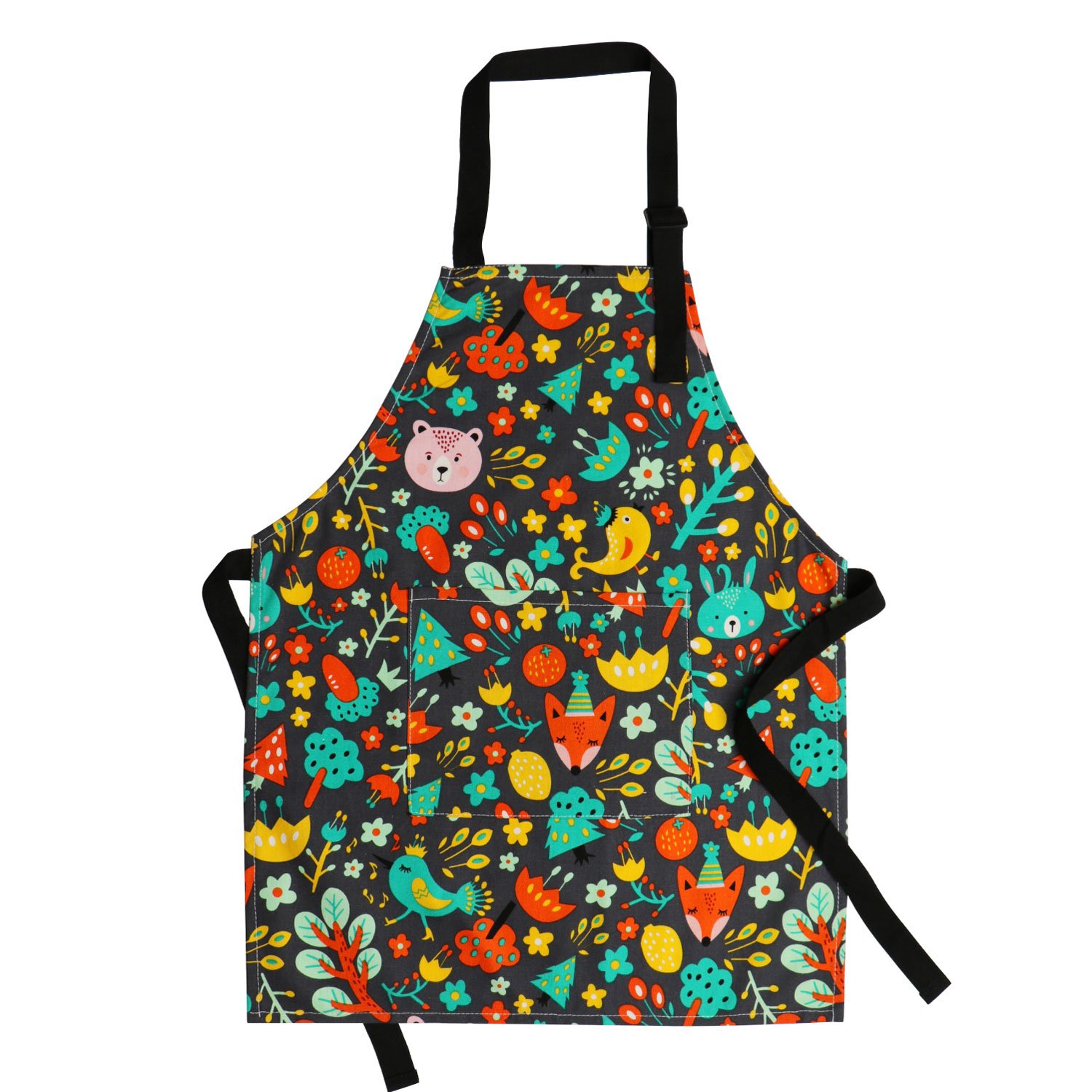 Jennice House Kids Aprons, Pure Cotton Children Artists Aprons with Adjustable Neck Strap and Pocket Child Chef Aprons for Boys and Girls Cooking Baking Painting Aprons