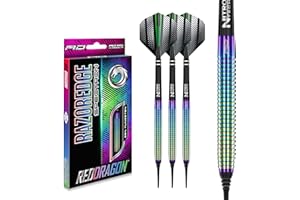 RED Dragon Razor Edge Spectron 18 Gram Softip Tungsten Darts with Flights and Stems