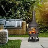Dellonda Deluxe 360° Chiminea Outdoor Heater Antique Bronze DG112 view 5