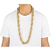 Largemouth 40" Heavy Rope Chain Old School Rapper Costume Bling!! (Gold)